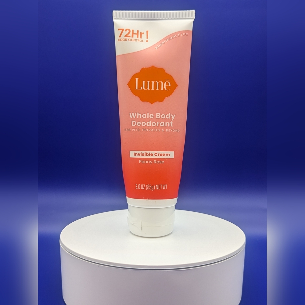 Lume Whole Body Deodorant Cream Peony Rose Scent 3oz Half Full Used but GC - Picture 2 of 5